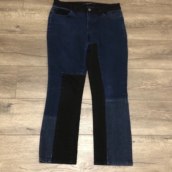 J Brand Mid Rise Patch Work Denim Jeans Size 25 - Picture 1 of 8